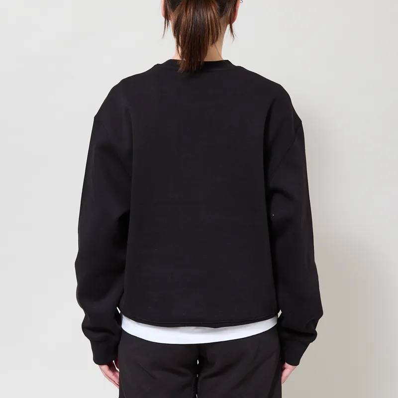 Carhartt WIP Womens Small Heart Patch Sweatshirt Black-2