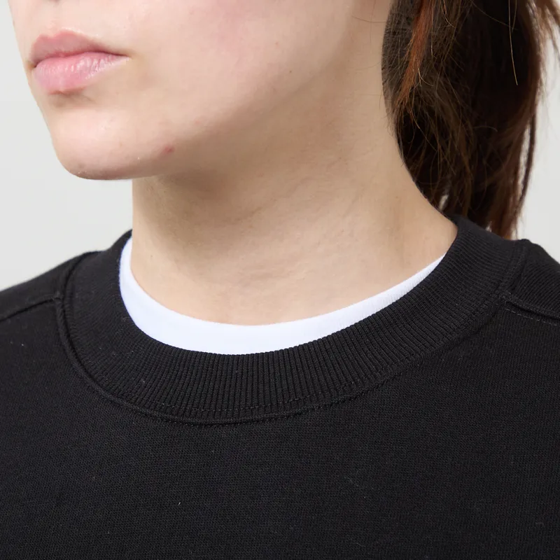 Carhartt WIP Womens Small Heart Patch Sweatshirt Black-3