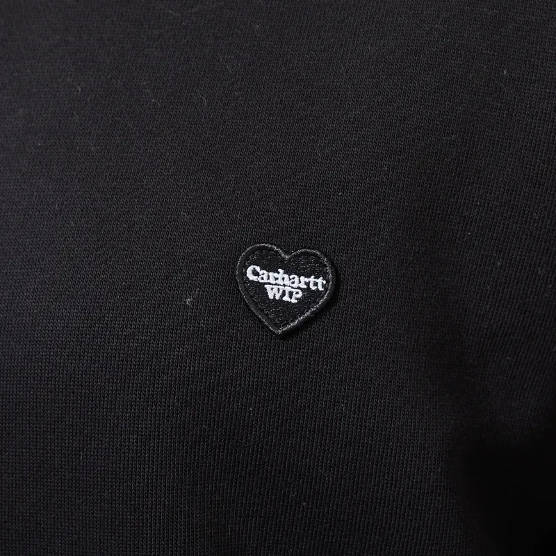 Carhartt WIP Womens Small Heart Patch Sweatshirt Black-4