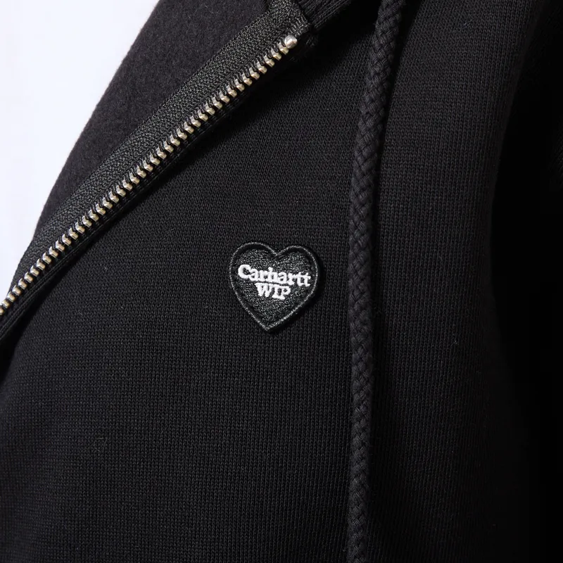 Carhartt WIP Womens Hooded Small Heart Patch Jacket Black-6