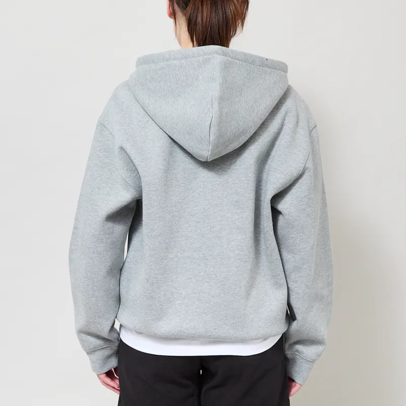 Carhartt WIP Womens Hooded Small Heart Patch Jacket Grey Heather Black-2