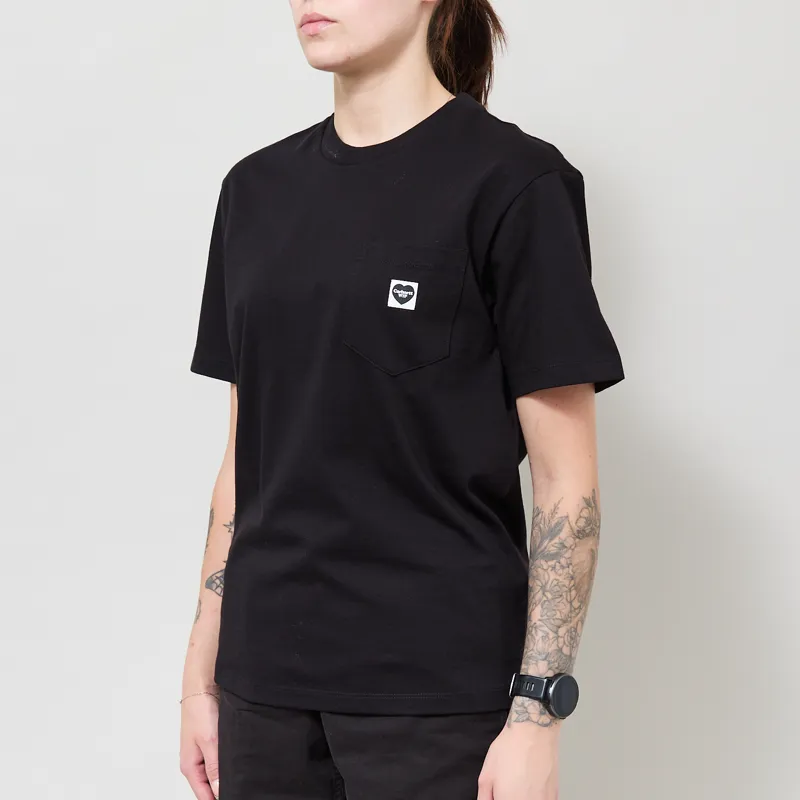 Carhartt WIP Womens Pocket Small Heart T Shirt Black-1