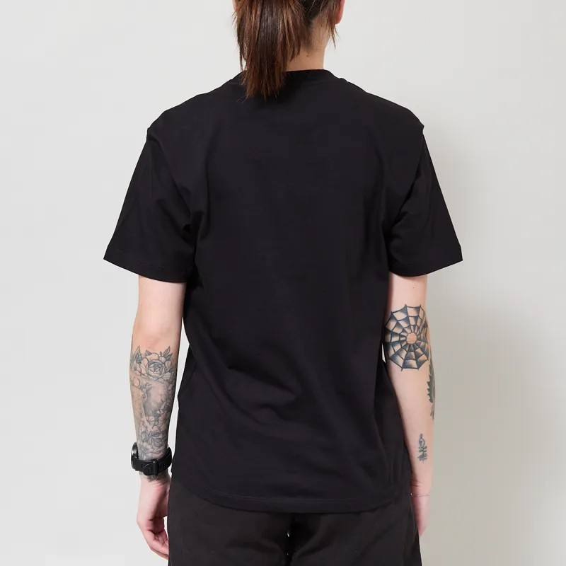 Carhartt WIP Womens Pocket Small Heart T Shirt Black-2