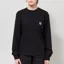 Carhartt WIP Womens Long Sleeve Pocket Small Heart T Shirt Black