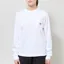 Carhartt WIP Womens Long Sleeve Pocket Small Heart T Shirt White Red