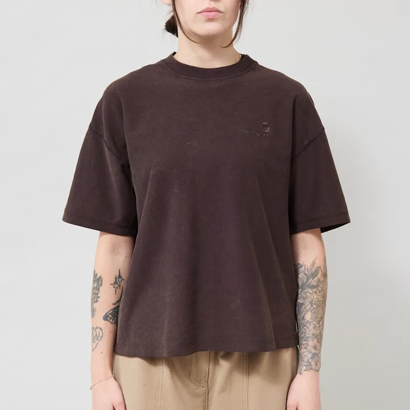 Carhartt WIP Womens Lambert T Shirt Tobacco Moon Wash