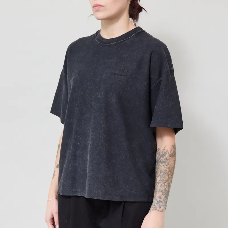 Carhartt WIP Womens Lambert T Shirt Black Moon Wash-1