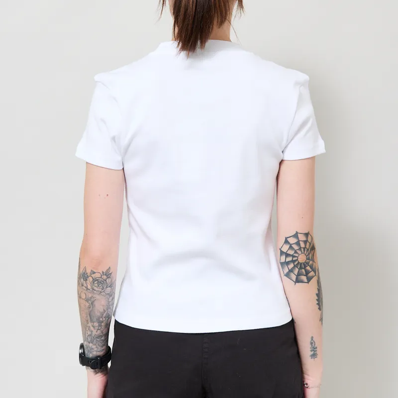 Carhartt WIP Womens Small Heart Patch T Shirt White Black-2