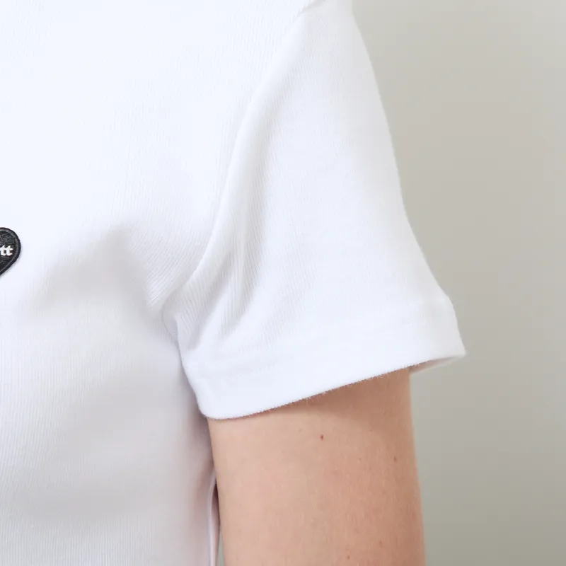 Carhartt WIP Womens Small Heart Patch T Shirt White Black-5