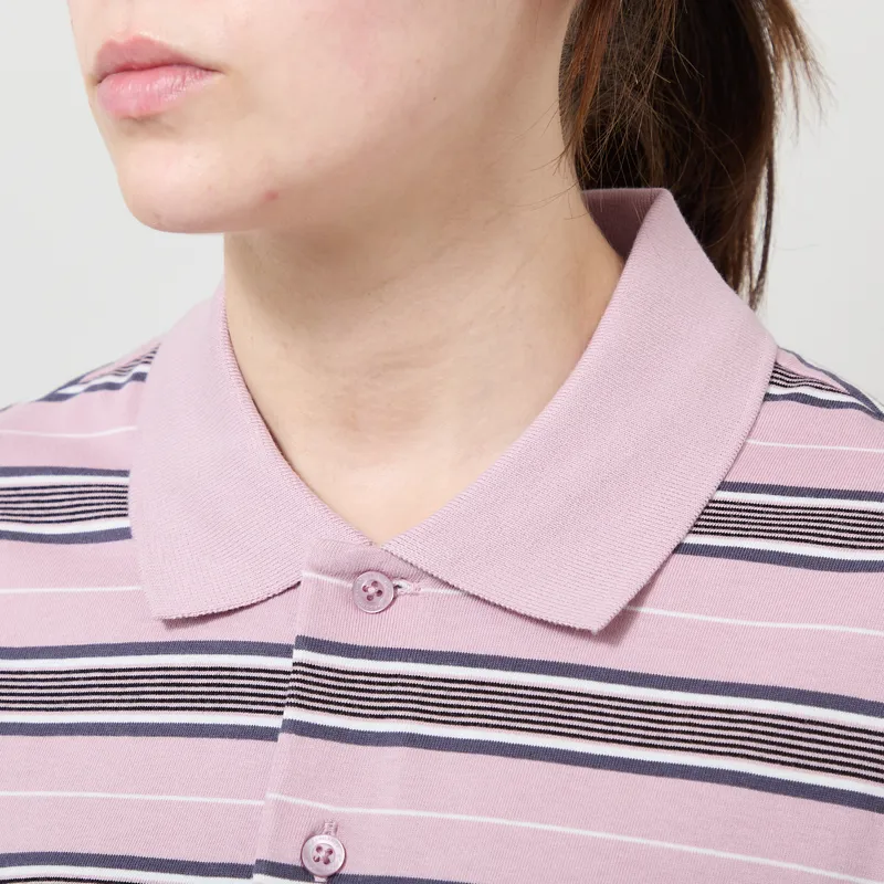 Carhartt WIP Womens Bronson Polo Stripe Hortensia-3