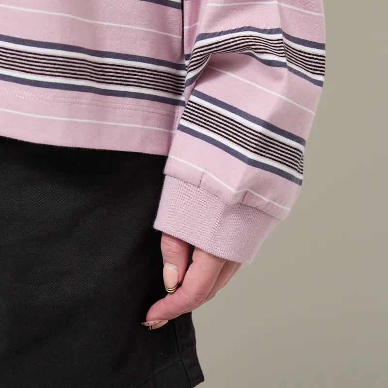 Carhartt WIP Womens Bronson Polo Stripe Hortensia-5