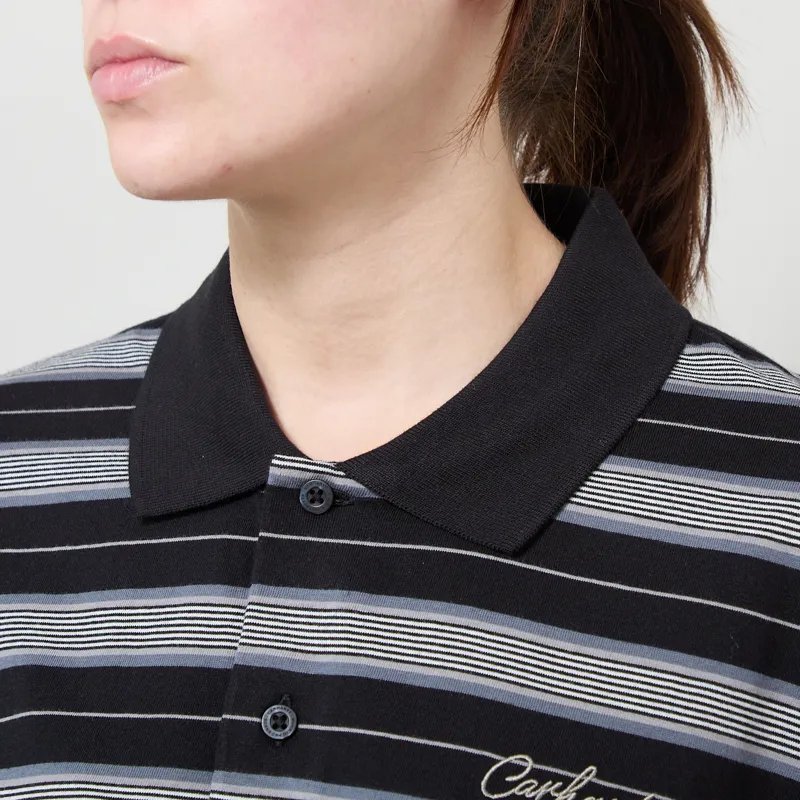 Carhartt WIP Womens Bronson Polo Stripe Black-3