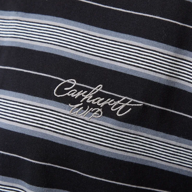 Carhartt WIP Womens Bronson Polo Stripe Black-4