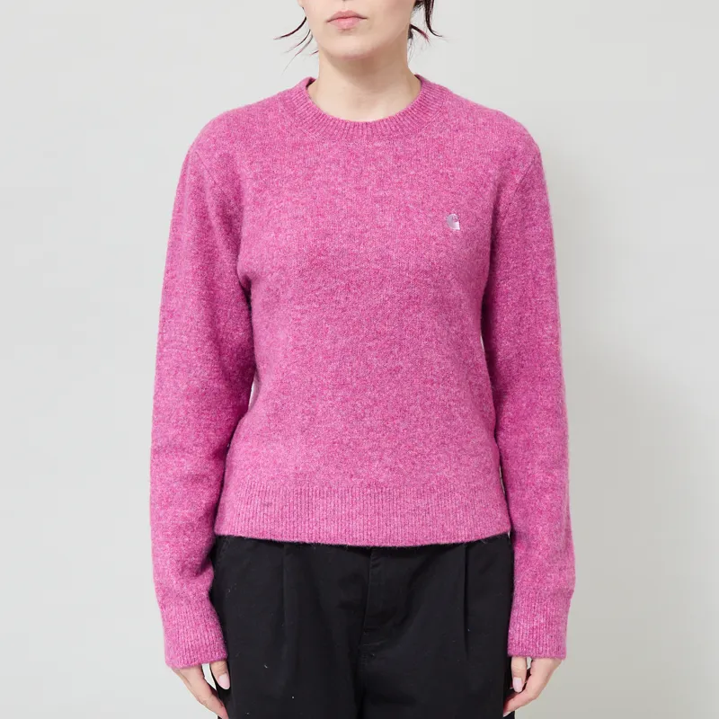Carhartt WIP Womens Curtis Sweater Tangled Hortensia-1