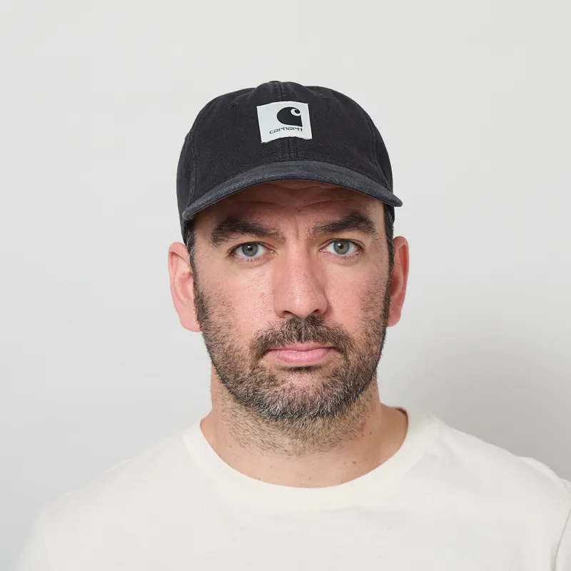 Carhartt WIP Canvas Cap Black Stone Washed-1