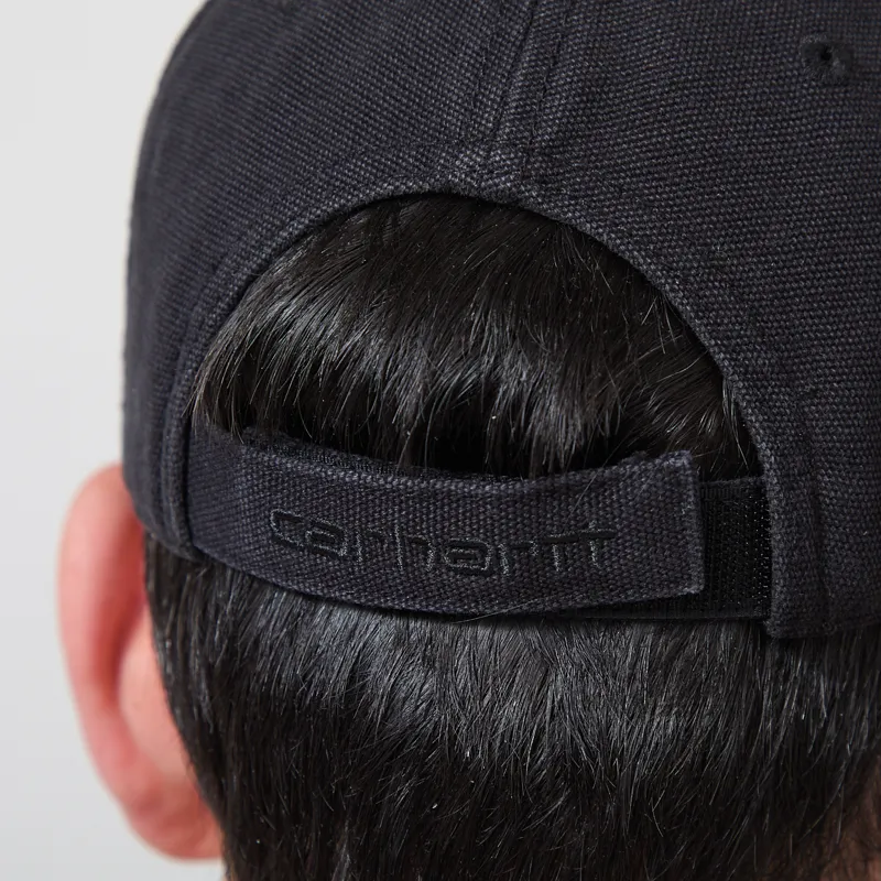 Carhartt WIP Canvas Cap Black Stone Washed-4