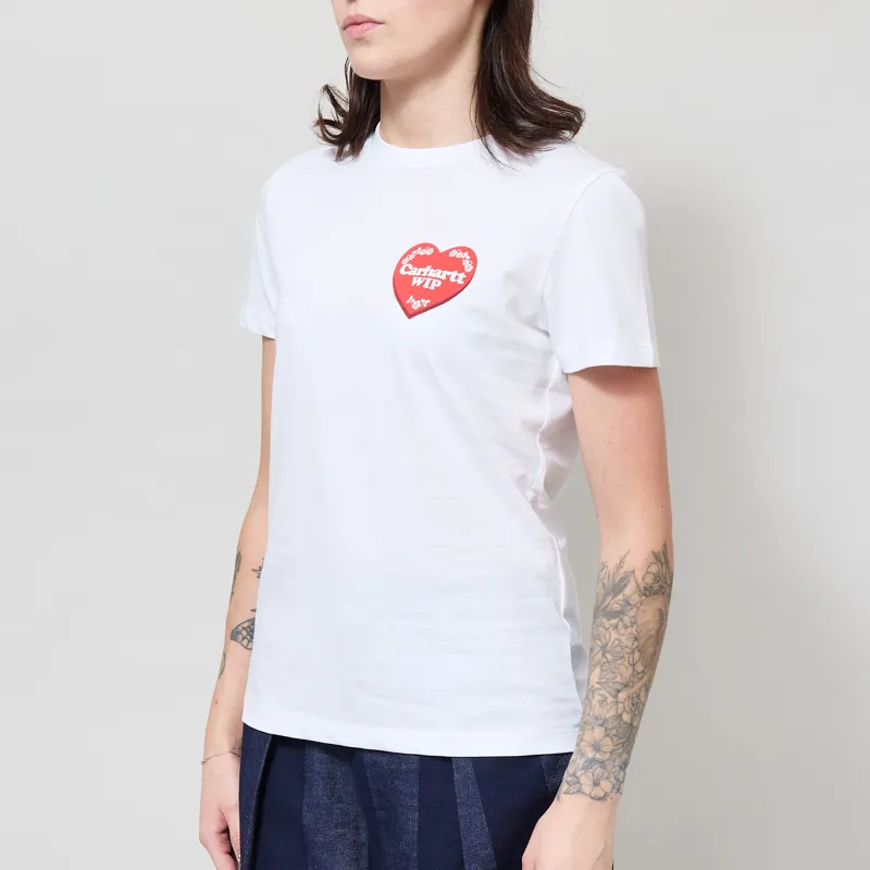 Carhartt WIP Womens Hartt Case T Shirt White-1