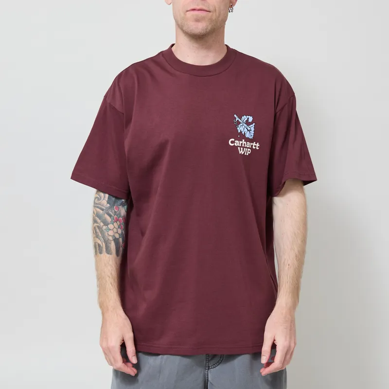 Carhartt WIP Grape Picker T Shirt Amarone-2