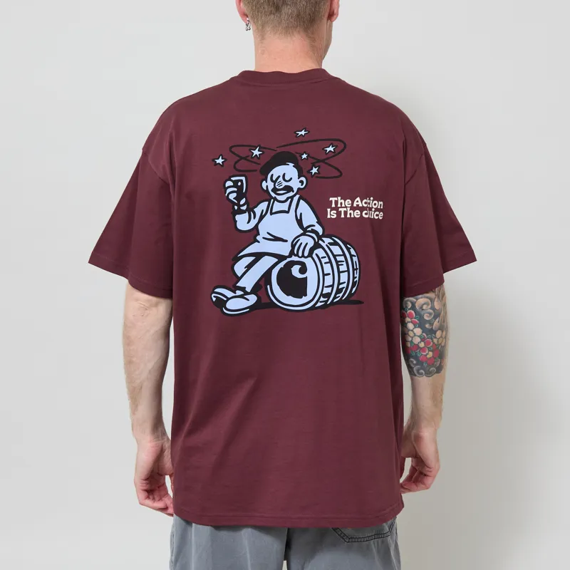 Carhartt WIP Grape Picker T Shirt Amarone