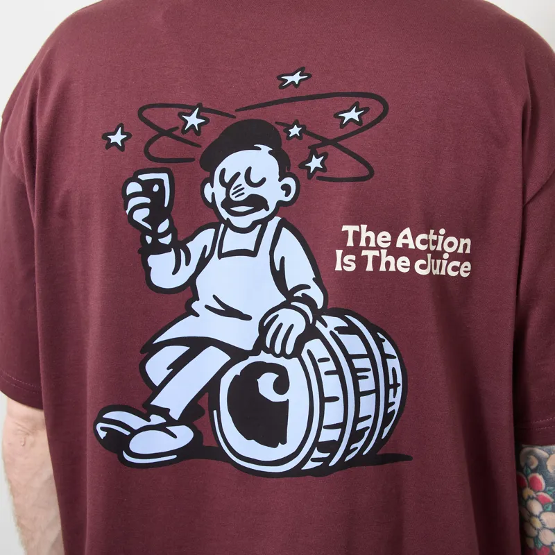 Carhartt WIP Grape Picker T Shirt Amarone-3