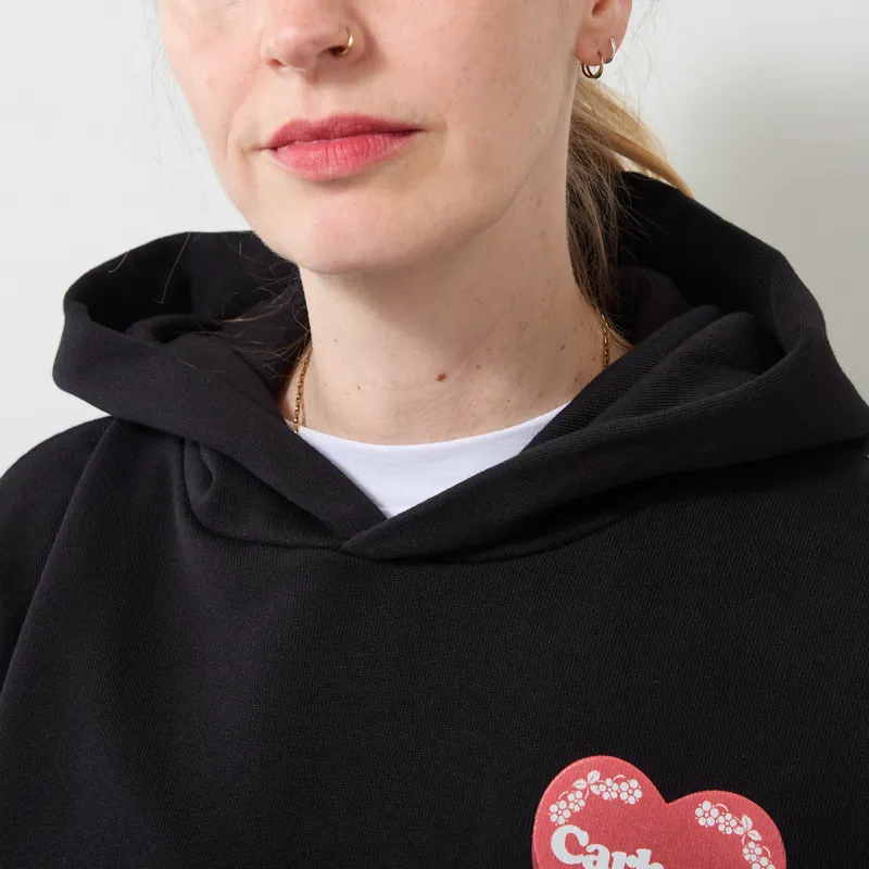 Carhartt WIP Womens Hooded Hartt Case Sweatshirt Black-3