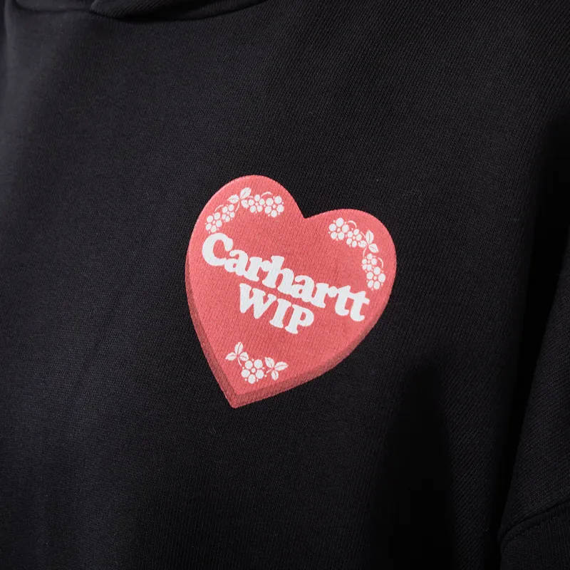 Carhartt WIP Womens Hooded Hartt Case Sweatshirt Black-4
