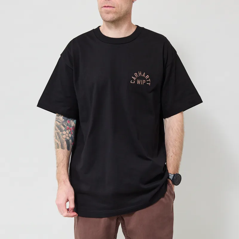 Carhartt WIP Arch Script T Shirt Black WIP H Brown-2