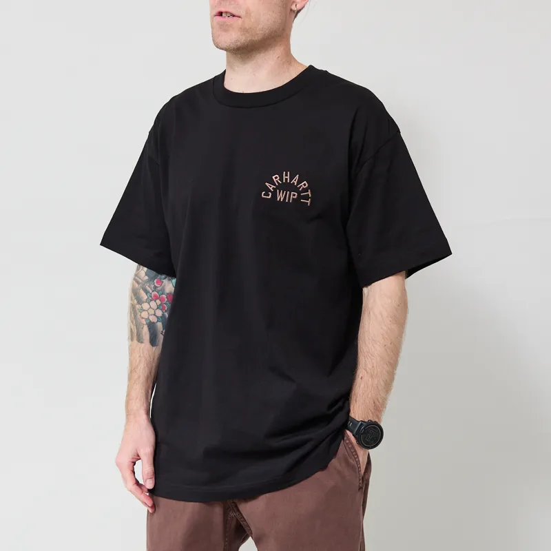 Carhartt WIP Arch Script T Shirt Black WIP H Brown-1