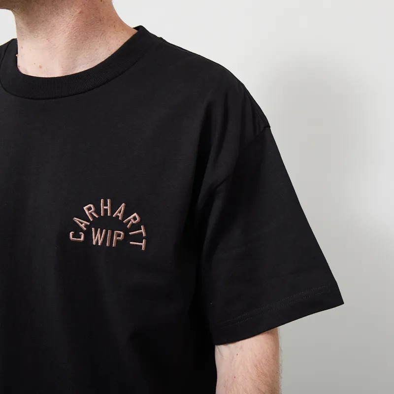 Carhartt WIP Arch Script T Shirt Black WIP H Brown-5