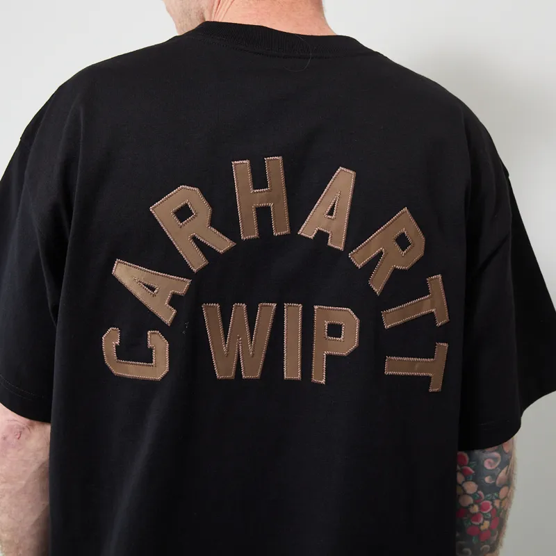 Carhartt WIP Arch Script T Shirt Black WIP H Brown-4