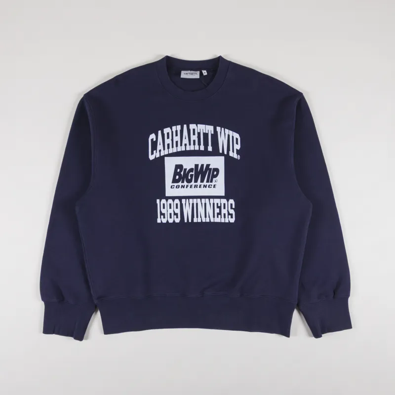 Carhartt WIP 1989 Winners Sweat Dark Navy Heavy Stone Wash