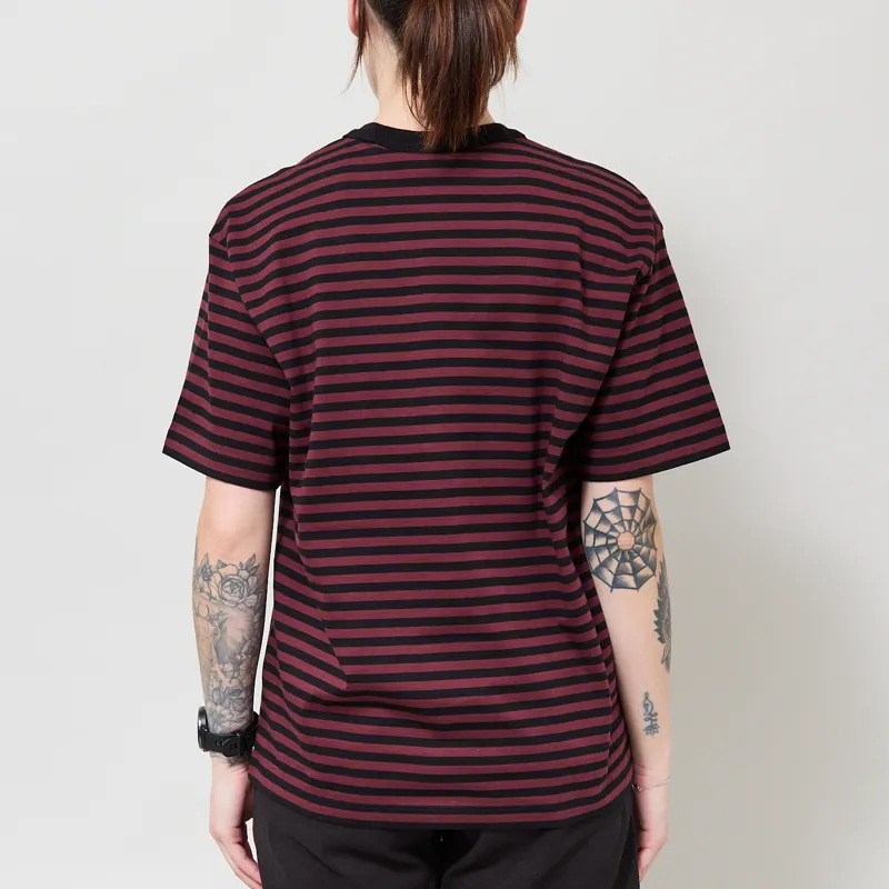 Carhartt WIP Womens Essy T Shirt Stripe Black Amarone-2