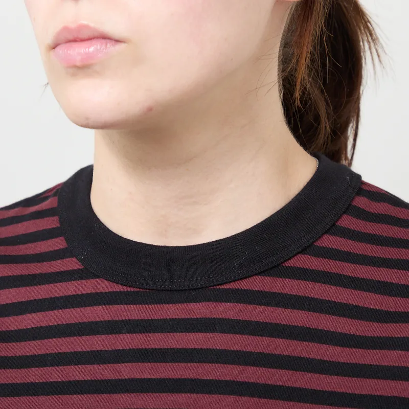Carhartt WIP Womens Essy T Shirt Stripe Black Amarone-3