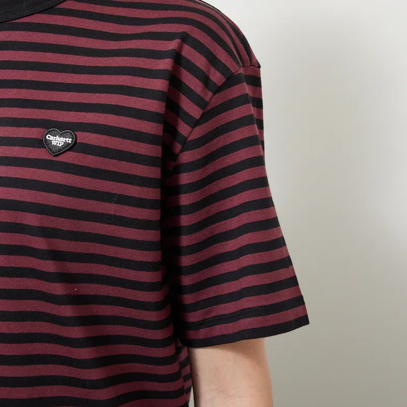Carhartt WIP Womens Essy T Shirt Stripe Black Amarone-5