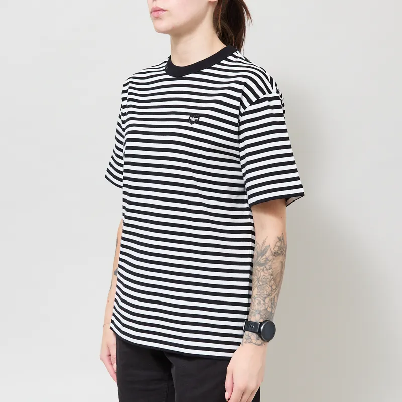 Carhartt WIP Womens Essy T Shirt Stripe Black Wax-1