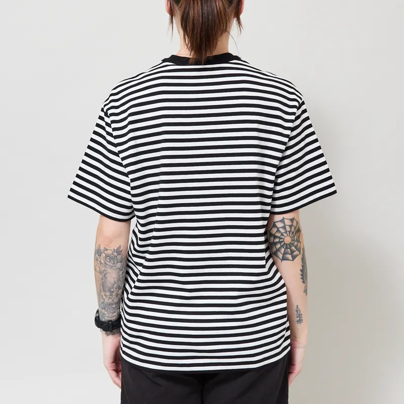 Carhartt WIP Womens Essy T Shirt Stripe Black Wax-2