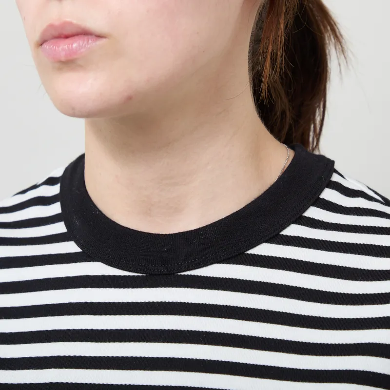 Carhartt WIP Womens Essy T Shirt Stripe Black Wax-3