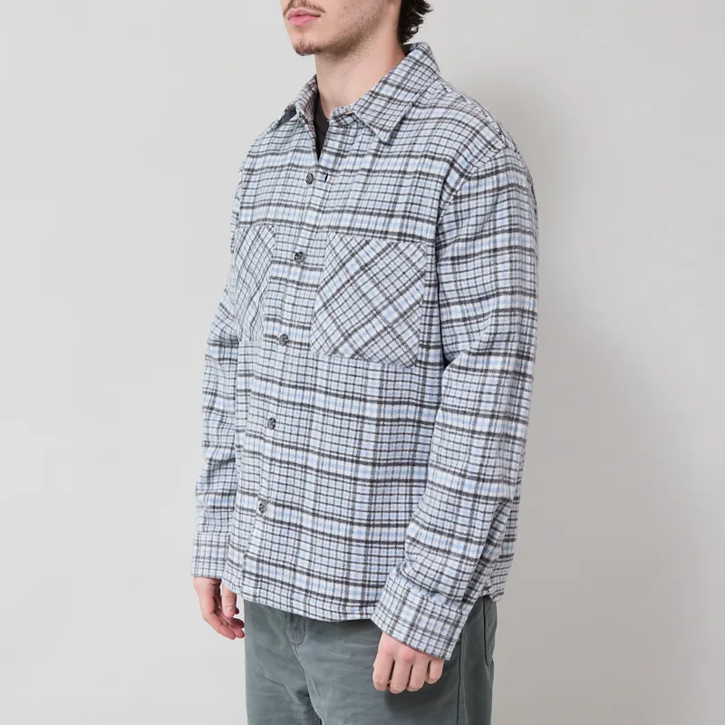 Edwin Julius Shirt Blue Grey-1