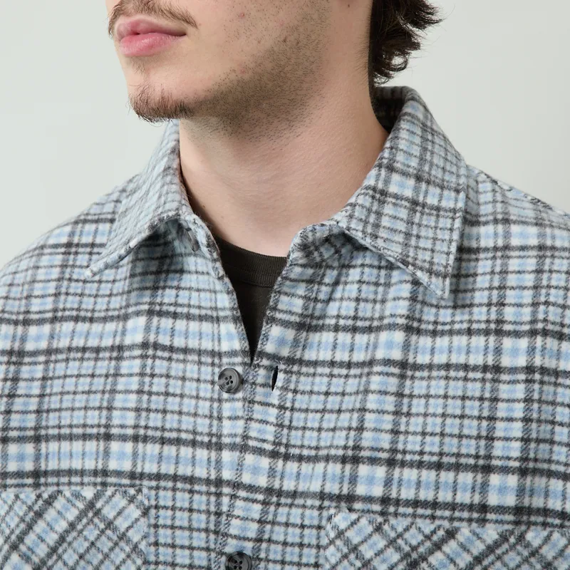 Edwin Julius Shirt Blue Grey-3