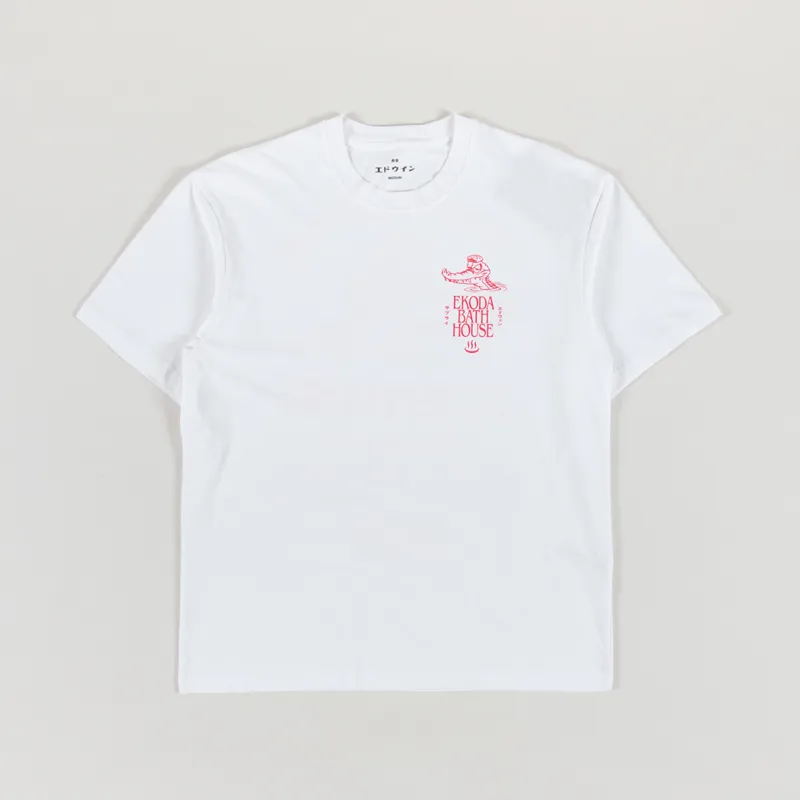 Edwin Ekoda Bath House T Shirt White-1