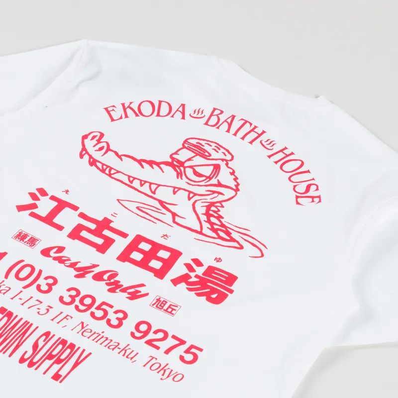 Edwin Ekoda Bath House T Shirt White-2