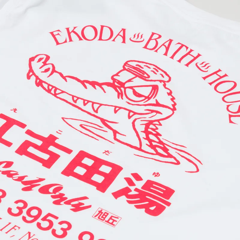 Edwin Ekoda Bath House T Shirt White-4