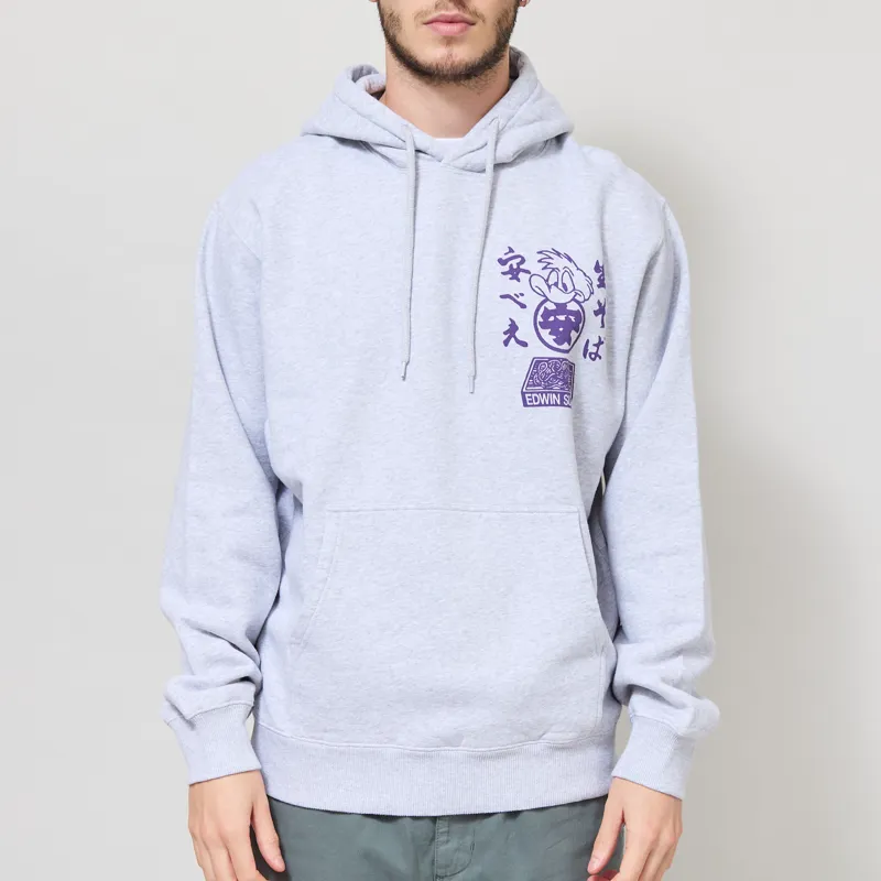 Edwin Soba Yasube Hoodie Grey Marl-2