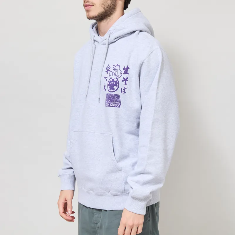 Edwin Soba Yasube Hoodie Grey Marl-1