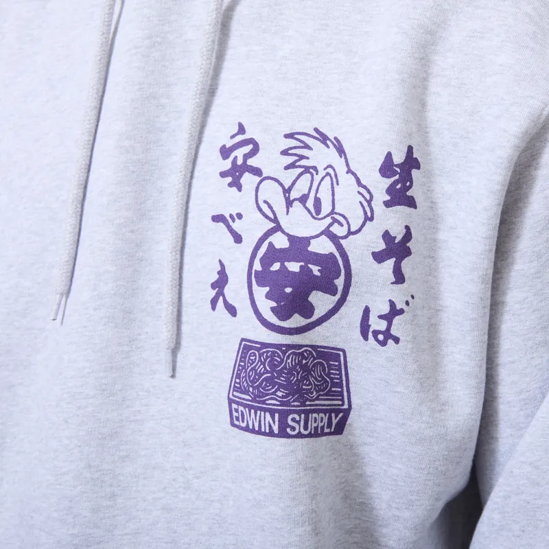 Edwin Soba Yasube Hoodie Grey Marl-4