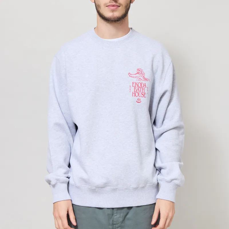 Edwin Ekoda Bath House Sweat Grey Marl-2