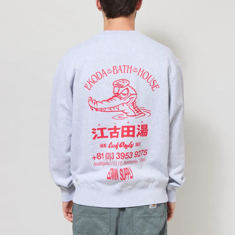 Edwin Ekoda Bath House Sweat Grey Marl