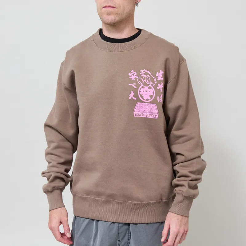 Edwin Soba Yasube Sweat Walnut-2