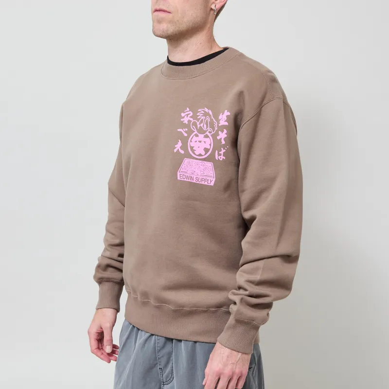 Edwin Soba Yasube Sweat Walnut-1