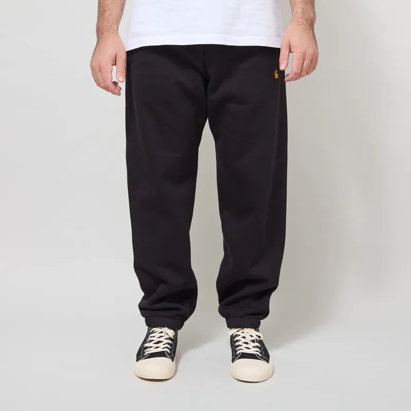 Carhartt WIP Chase Sweat Pant Black Gold
